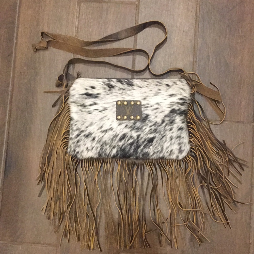 Cow hide purse